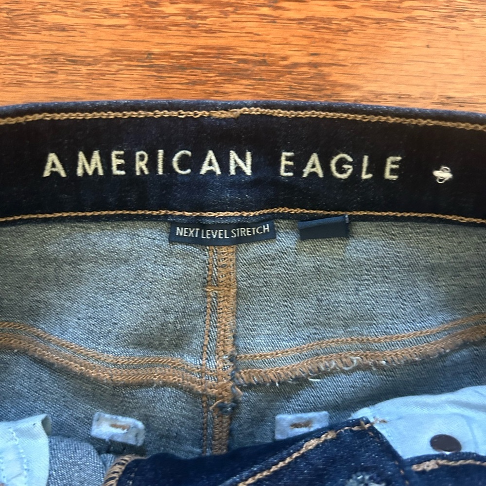 American Eagle Next Level Stretch Super Hi Rise Flare Jeans 4R - Picture 4 of 12